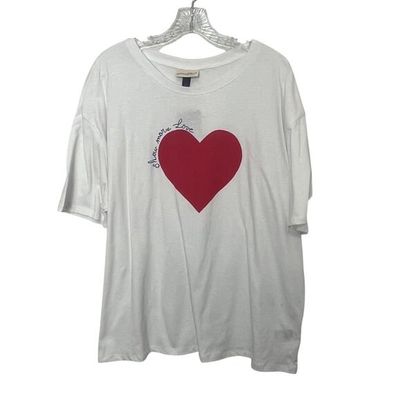 Universal Thread Graphic Tshirt Show More Love Womens Large White New - Picture 2 of 9